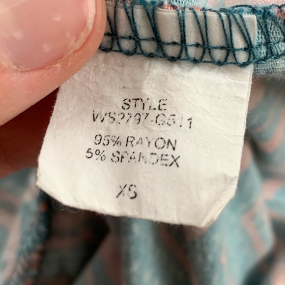 Loveappella Teal/Orange Geometric Print Maxi, Women's XS - Picture 12 of 12